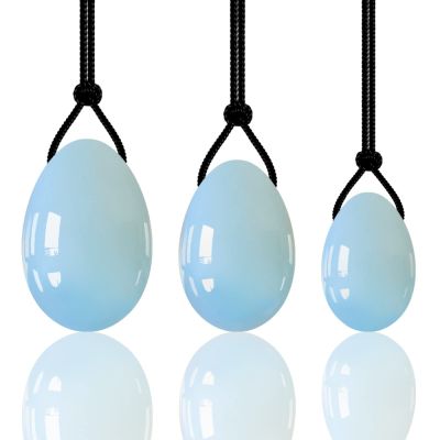 AOWNE Natural Jade Egg Balls Yoni Egg Set Yoni Wand Massage Ball Kegel Balls Kegel Exerciser,Opal Egg