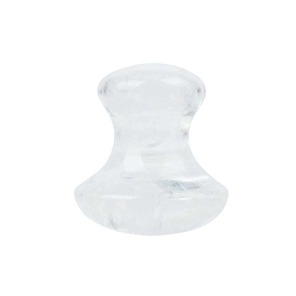 AOWNE Natural Rose Quartz Jade Massage Stone Gouache Massager Gua Sha Board Tool,White Crystal