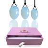 3Pcs Set Natural Rose Quartz Yoni Egg Set Women Kegel Exercise Jade Egg Ball Kegel Egg with Box,Opal with Box view 1