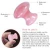 AOWNE Natural Rose Quartz Jade Massage Stone Gouache Massager Gua Sha Board Tool,Xiuyu view 4