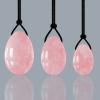AOWNE Rose Quartz Yoni Egg Set Natural Jade Eggs Women Kegel Exerciser Ball Massage Yoni Wand Jade Massager,3 Pink Eggs view 1