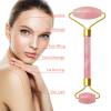 AOWNE Rose Quartz Jade Roller GuaSha Board Yoni Egg Jade Eggs Set Massage Crystal Stone Jade Massager Roller,3Pcs Set A view 4
