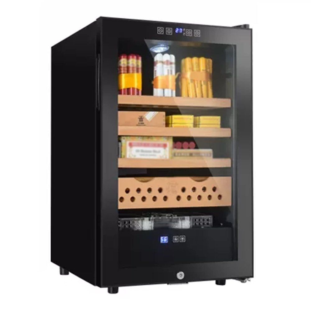 Controlled Humidity Humidor Electronic Humidor Constant Temperature Humidor Office Cigar Cabinet with Cedar Shelves