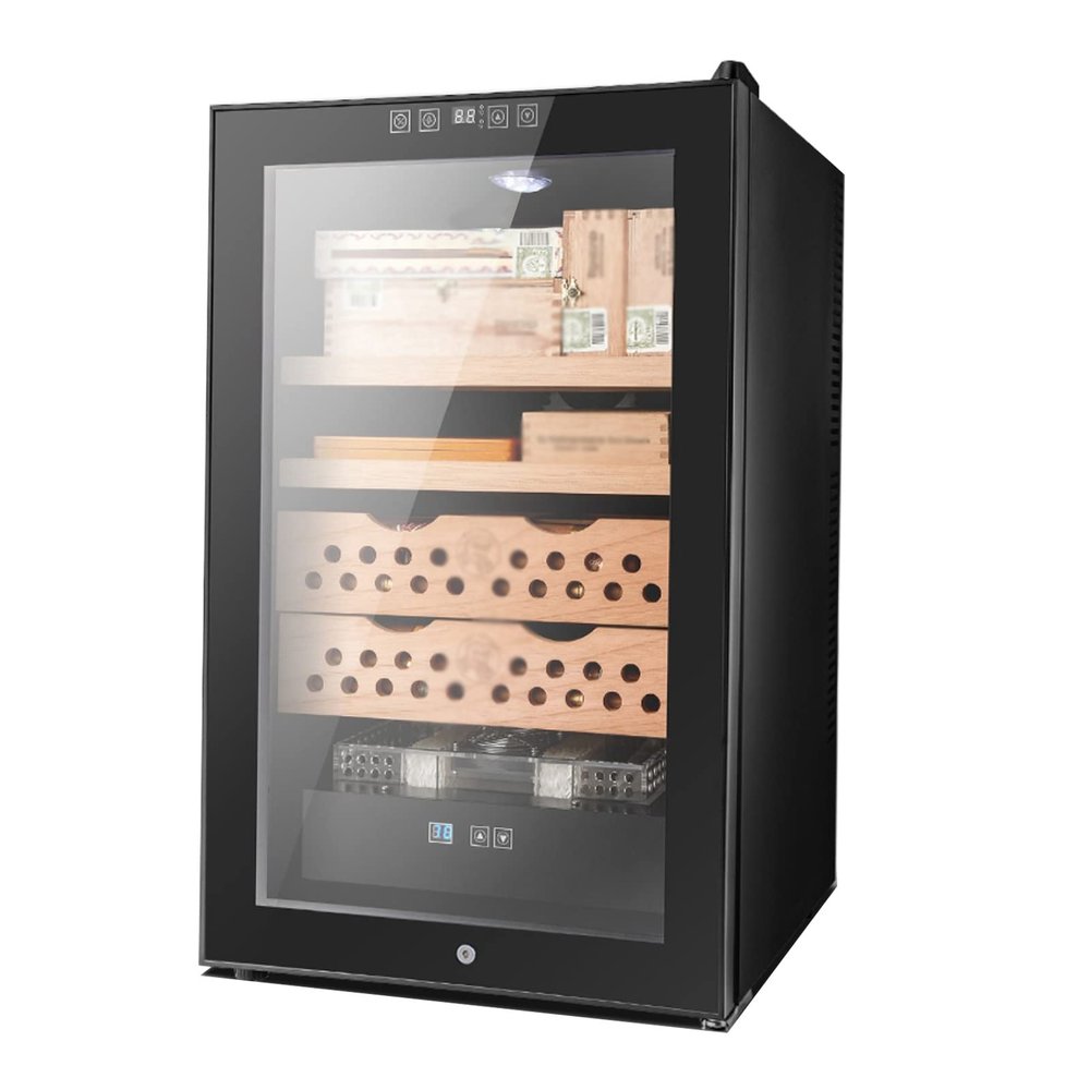Electronic Cigar Cabinet Constant Temperature and Humidity Cigar Humidor Cedar Wood Humidor Cigar Storage Cabinet
