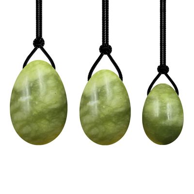AOWNE Natural Jade Egg Balls Yoni Egg Set Yoni Wand Massage Ball Kegel Balls Kegel Exerciser,Stone Jade Egg