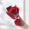 CLOZAM Mini Rose Dried Flowers Small Bouquet Valentine's Day Hand Bouquet Gift Immortal Flowers Three red Flowers view 2