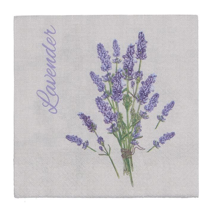 AM Dcor - 20 Count Soft 3-Ply Tissue Decoupage Farmhouse Luncheon Paper Napkins -13" x 13" (Unfolded) Lavender for You