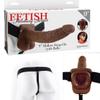 Fetish Fantasy 9in Hollow Strap-on with Balls Brown view 1