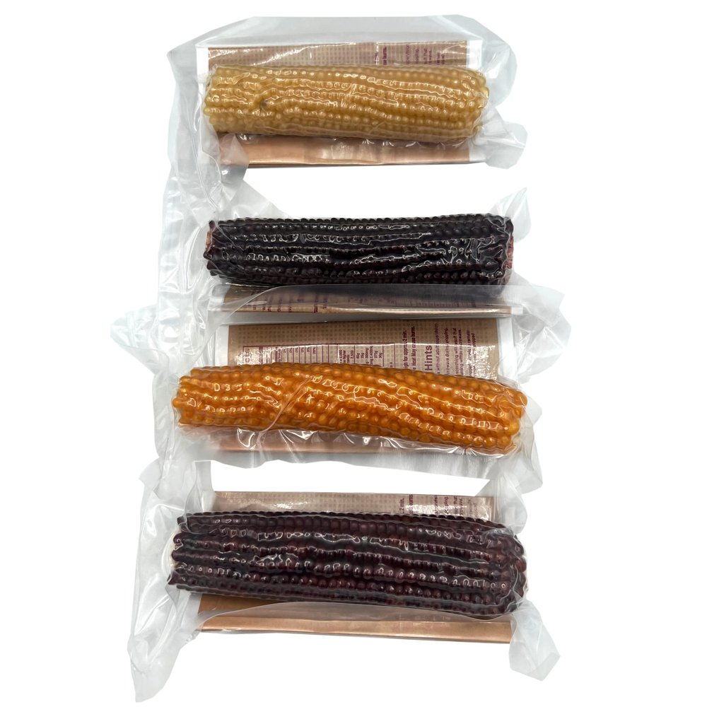 Amish Country Popcorn | Old Fashioned Microwave Popcorn | Non-GMO, Gluten Free, Microwaveable and Kosher (Red, Purple, Yellow and White Corn on the Cob, 4 Pack)
