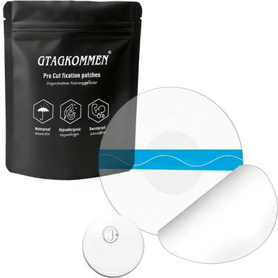 Freestyle Libre 3 Sensor Covers, Freestyle Adhesive Patches 55 Pack Waterproof Libre 3 Sensor Covers, Transparent Precut CGM Overpatch Tape Lasting to 14 Days-Without Hole & No Glue -GTAGKOMMEN