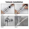 5 Holes Aluminum New Nozzle Clean Shower Head, Aluminum Cleaner Flushing Cleansing System (Silver) view 4