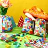 Kajaia 24 Pcs Building Block Candy Treat Bags 7.1 x 5.1 Inch Block Party Favor Polyester Drawstring Reusable Gift Goodie Bags Bulk for Kids Birthday Baby Shower Party Decor Supplies view 4