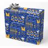Custom Senior 2024 Yellow White Text 2024 Senior You Did It Graduation Wrapping Paper Personalized Name Congratulate Your Grad with Fun and Vibrant Graduation Wrapping Paper for Sister Daughter Son view 1