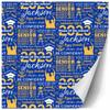 Custom Senior 2024 Yellow White Text 2024 Senior You Did It Graduation Wrapping Paper Personalized Name Congratulate Your Grad with Fun and Vibrant Graduation Wrapping Paper for Sister Daughter Son view 3