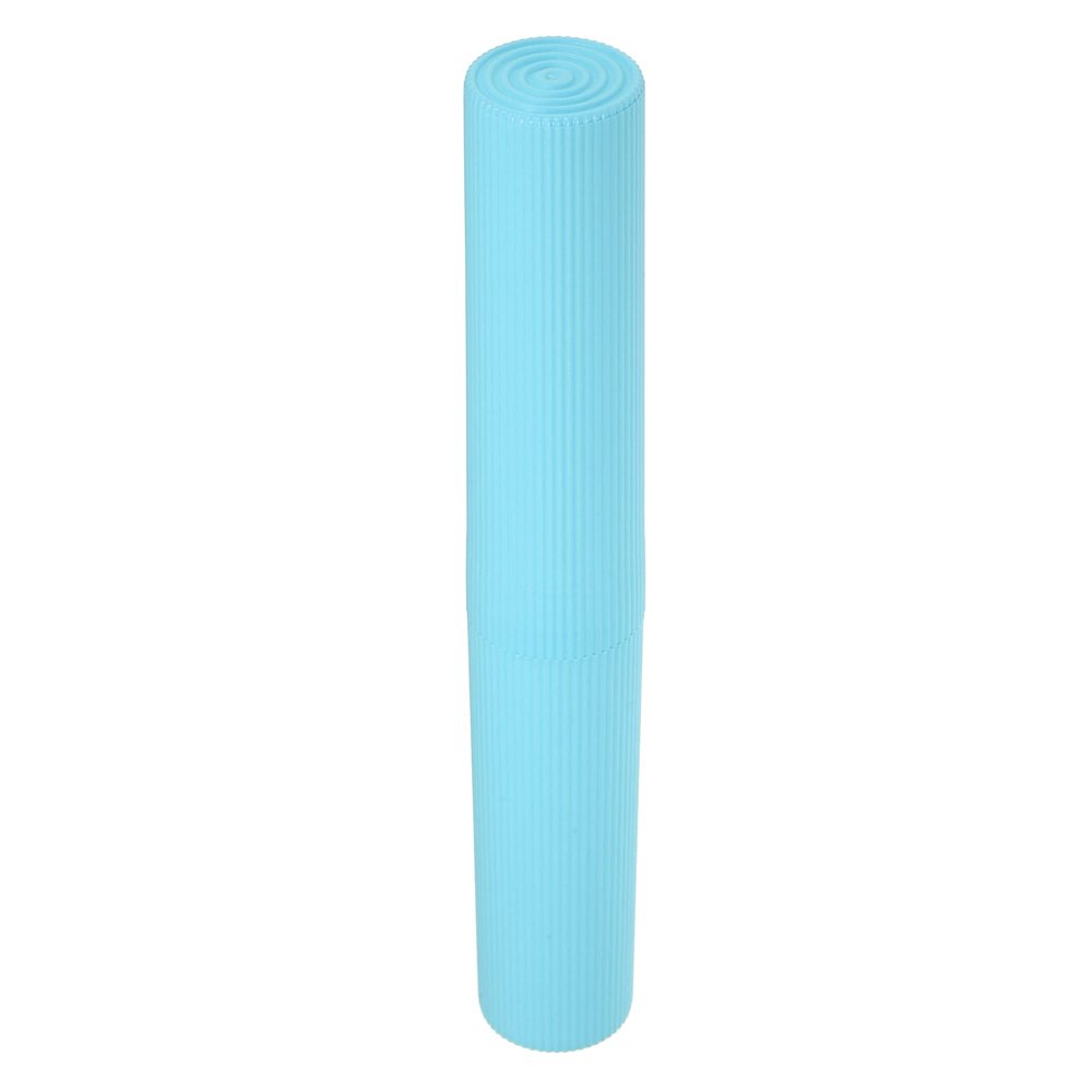 VOCOSTE 1 Pcs, Vertical Stripe Toothbrush Case, Plastic, Traveling Toothbrush Holders Case, Travel Business, Sky Blue, 7.87"x1.18"