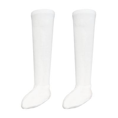 Edenswear Zinc-Infused Long Tube Socks for Babies with Eczema - Wet Wrap Therapy (18 Months,White)