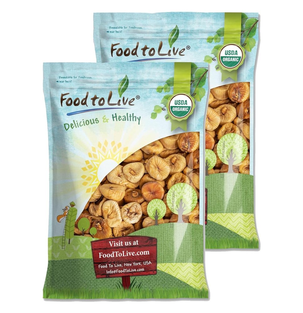 Food to Live Organic Turkish Smyrna Figs, 16 Pounds Non-GMO, Sun-Dried, Unsulfured, No Added Sugar, Kosher, Vegan, Bulk