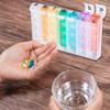 Travel Pill Organizer Weekly, Portable Pill Case, 28 Compartments Daily Pill Organizer 4 Times One Day Small Pill Box for Pocket Purse Portable Pill Box Container for Medicine 7 Days view 4