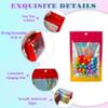 100 Pieces Resealable Mylar Bags, Smell Proof Bags with Clear Window for Food Storage Party Favor Packaging Small Business (Orange&Yellow, 2.44) view 3