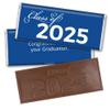 12ct Blue Graduation Candy Party Favors Class of 2025 Wrapped Chocolate Bars by Just Candy view 1