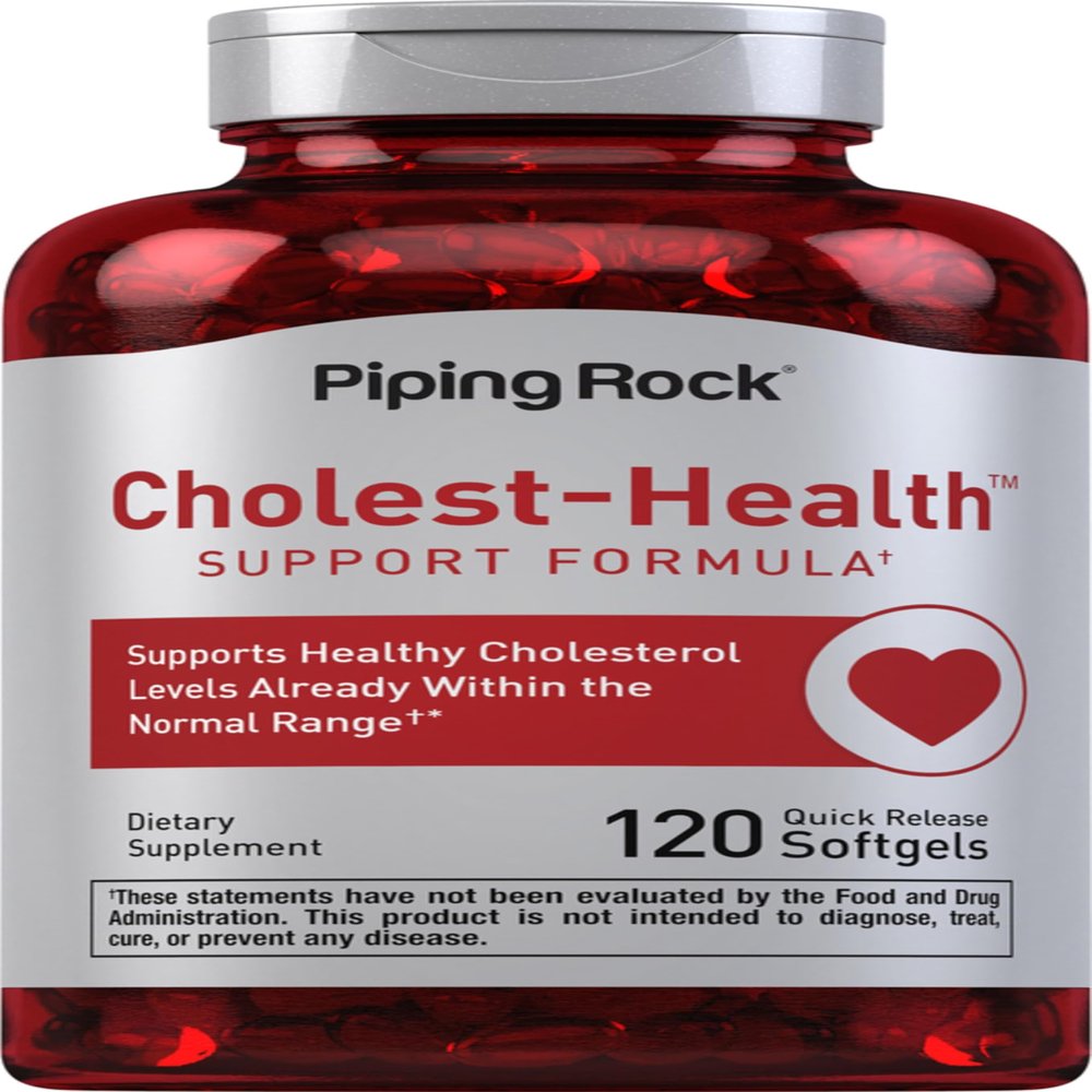 Piping Rock Cholesterol Health Supplement | 120 Softgels | Plant Sterols Formula | Non-GMO, Gluten Free
