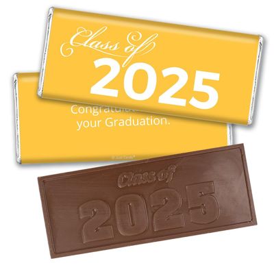 12ct Yellow Graduation Candy Party Favors Class of 2025 Wrapped Chocolate Bars by Just Candy