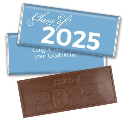 36ct Light Blue Graduation Candy Party Favors Class of 2025 Wrapped Chocolate Bars by Just Candy