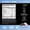 BLESSED Vegan Protein Powder - Plant Based Protein Powder Meal Replacement Protein Shake, 23g of Pea Protein Powder, Dairy Free, Gluten Free, Soy Free, No Sugar Added, 30 Servings (Cookies & Cream) view 2