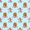 Jesus Cartoon Gift Wrap Premium Thick Children Wrapping Paper Religious Theme Party Decor (12 foot x 30 inch roll) view 2