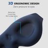 ALASKA BEAR 100% Blackout Sleep Mask Most Comfortable Contoured Eye Cups and Nose Covering for Women Men, 3D Pillowy Soft Light Blocking Eye Mask 0 Pressure on Eyelids & Eyelashes, Earplugs Set, Blue view 2