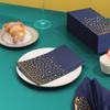 100 Pcs Blue Paper Napkins Disposable - Blue Gold Dot Party Napkins Navy Blue Dinner Napkins for Wedding Anniversary Birthday Bathroom Party Supplies view 2