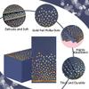 100 Pcs Blue Paper Napkins Disposable - Blue Gold Dot Party Napkins Navy Blue Dinner Napkins for Wedding Anniversary Birthday Bathroom Party Supplies view 4