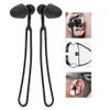 1Pair Swimming Ear Plugs, Unisex Soft Silicone Blocks Out Water Earplugs with Lanyard and Storage Box for Water Activities view 3