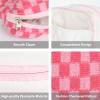 CekPo Sanitary Napkin Storage Bag, Menstrual Pad Zipper Bag Checkered Portable Period Bag Panty Liners, Tampon Storage Pouch for Women Ladies Daily Use Storage Purse Travel view 3