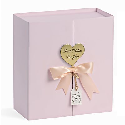 7x7x3 Inch Pink Gift Boxes with Lids, Small Pink Gift Box with Ribbon Card Fancy Gift Wrap Boxes for Anniversary, Bridal Showers, Weddings, Girlfriend, Bridesmaids Gifts, Mother's day