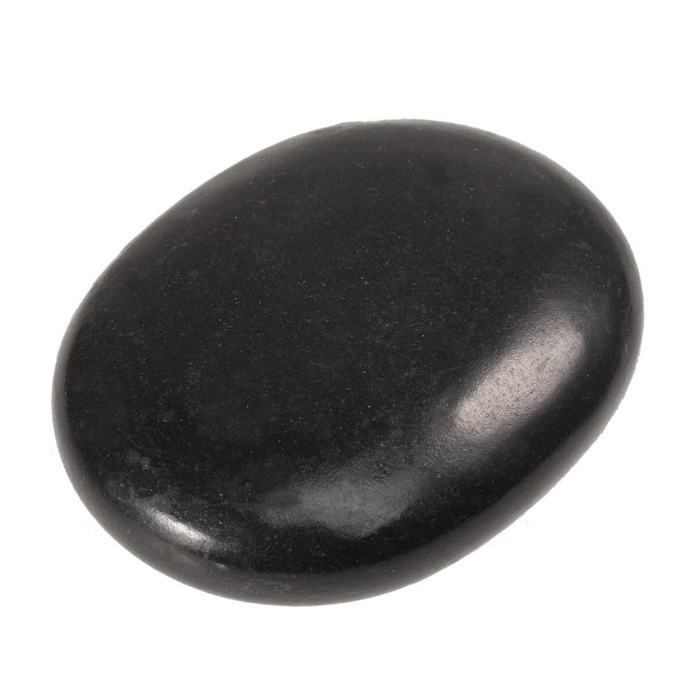 Ciieeo Volcanic Massage Stones Natural Basalt Hot Stone Spa Therapy Set 3.54X2.75X0.98In Smooth Convex Side for Skin Care and Relaxation