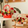 4PCS Flower Gift Bags Paper Bouquet Bags, Paper Flower Bouquet Bags with Handle, Waterproof Bouquet Flower Wrapping Boxes for Mother's Day Wedding Birthday Anniversary Valentine Day view 4