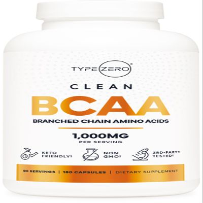Type Zero BCAA 1000mg (180 Capsules, 90 Servings), Branched Chain Amino Acids (500mg of L-Leucine, 1000mg of L-Isoleucine and L-Valine)