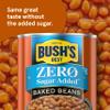 BUSH'S BEST 15.8 oz Canned Zero Sugar Baked Beans, Source Of Plant Based Protein and Fiber, Low Fat, Gluten Free, (Pack of 12) view 4
