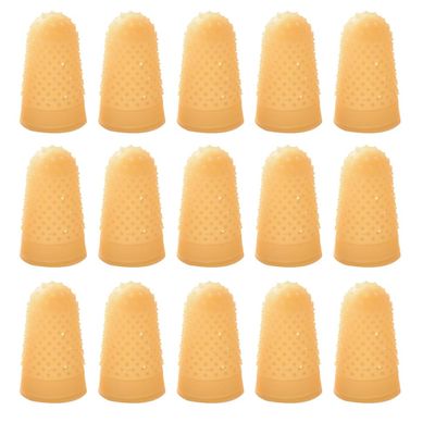 25pcs Pockmarked Thumb Protector Silicone Sleeve Collating Tips Sleeve Rubber Fingertips Anti-Static Fingertips Guard