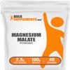 BulkSupplements.com Magnesium Malate Powder - Magnesium Supplements, High Bioavailabilty - Unflavored & Gluten Free, 2.5g per Serving, 100g (3.5 oz) (Pack of 1) view 1