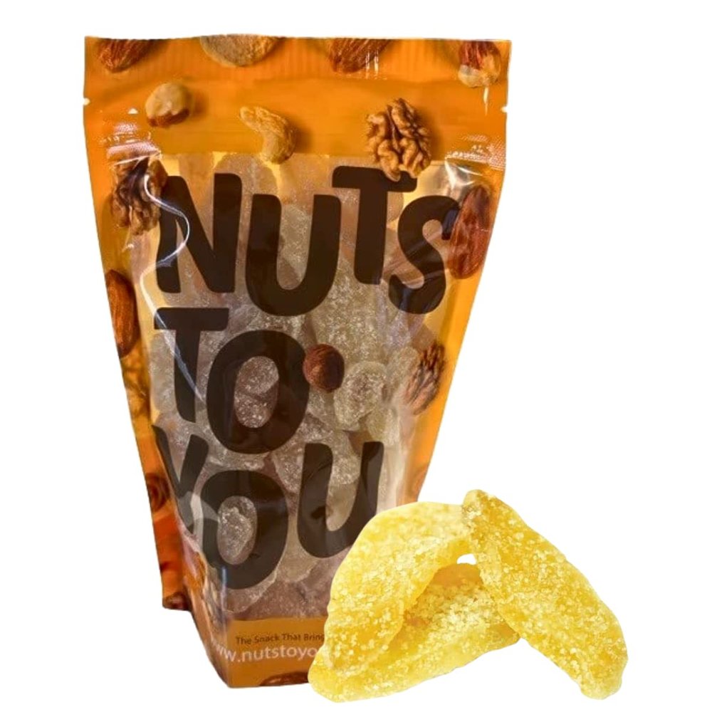 1LB Dried Crystallized Ginger Slices by Nuts To You | Sweet & Spicy Dried Fruit for Snacking & Adding