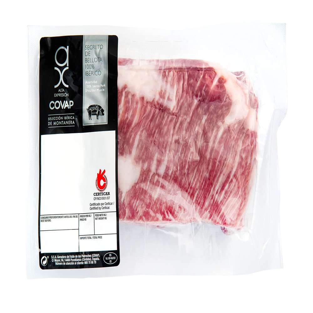 Secreto Iberico De Bellota Raw Acorn-Fed Pork Shoulder Muscle from Spain by COVAP - approx. 1.5 lb - GUARANTEED OVERNIGHT (2)