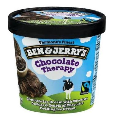 Ben & Jerry's Non-GMO, Cage-Free, Fairtrade Ingredient Ice Cream Pints, Pack of 6 (Chocolate Therapy)