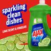 Ajax Ultra Liquid Dish Soap Vinegar and Lime Scent, Sparkling Clean Dishes, 90 fl oz Bottle view 2