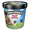 Ben & Jerry's Non-GMO, Cage-Free, Fairtrade Ingredient Ice Cream Pints, Pack of 6 (Half Baked) view 1