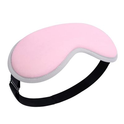 BINOXY Heated Massage Eye Mask,3D Contoured Eye Massager for Dry Eyes with 3 Heat Settings,USB Warm Eye Compress for Sleep,Dry Eyes, Tired Eyes,MGD (Color : Pink, Size : 21 * 9cm)