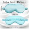 100 Pieces Silk Sleep Mask Eye Coverings for Sleeping Smooth Soft Eye Covers Mask with Elastic Strap for Sleeping Blocking Lights Travel Relax view 2