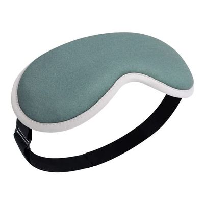 BINOXY Heated Eye Mask, Cordless Heated Eye Mask,USB Steam Warm Compress for Puffy Eyes, Warm Therapeutic Treatment for Dry Eye (Color : Green, Size : 21 * 9cm)