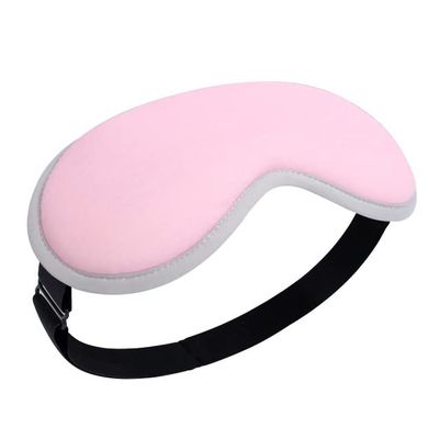 BINOXY Heated Eye Mask, Cordless Heated Eye Mask,USB Steam Warm Compress for Puffy Eyes, Warm Therapeutic Treatment for Dry Eye (Color : Pink, Size : 21 * 9cm)